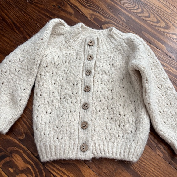 Rylee + Cru Other - Rylee + Cru Cream Knit Button-Up tulip cardigan Sweater